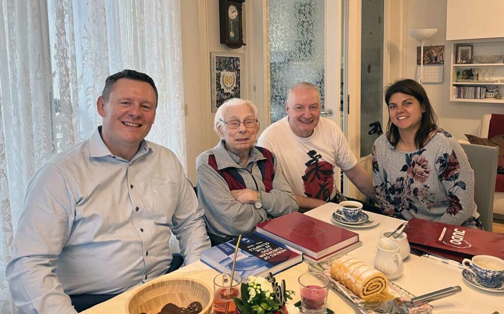 Besuch bei Erich Nicham zu seinem 94. Geburtstag.