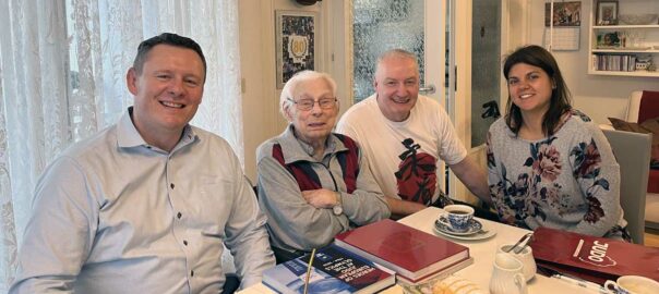 Besuch bei Erich Nicham zu seinem 94. Geburtstag.